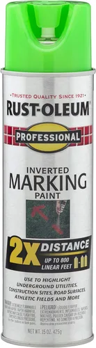 Vista 3 de Rust-Oleum 266575 Pintura en aerosol profesional de distancia 2X y marca invertida, 15 onzas, azul de precaución Utility Marking, Construction