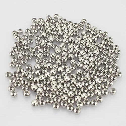 Vista 21 de (R) Cuentas de metal lisas y redondas de bronce envejecido de 8 mm, 200 piezas