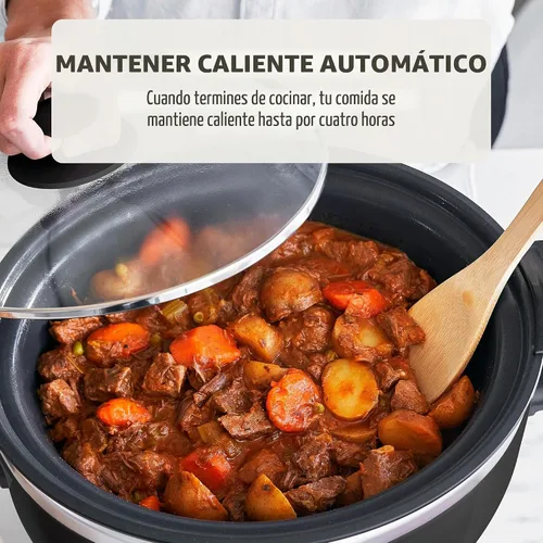 Vista 9 de GreenLife Olla de cocción lenta de 6QT, olla de cerámica antiadherente no tóxica sin PFAS, recipiente interior extraíble, programable, apta