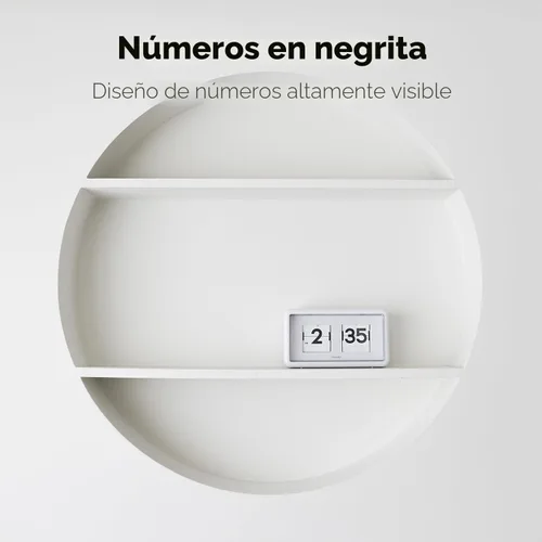 Vista 4 de mooas Newtro - Reloj de escritorio abatible, funciona con pilas, pared/escritorio (oliva)