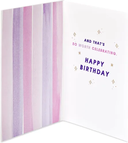 Vista 2 de American Greetings Tarjeta de cumpleaños para ella (vale la pena celebrar)