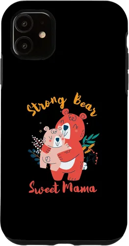 Vista 5 de iPhone 15 Strong Bear Sweet Mama Bear With Bear Cub Funda para el Día de la Madre