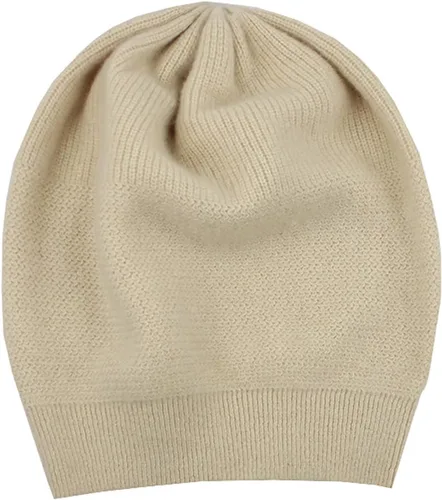 Vista 24 de WaySoft Gorro de cachemira 100% para mujer en una caja de regalo, gorro de gran tamaño para mujer