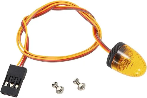Vista 25 de 2 luces LED ultra brillantes de policía, lámpara estroboscópica de flash giratorio, 5 modos para 1/8 1/10 1/14 RC coche extinción de incendios