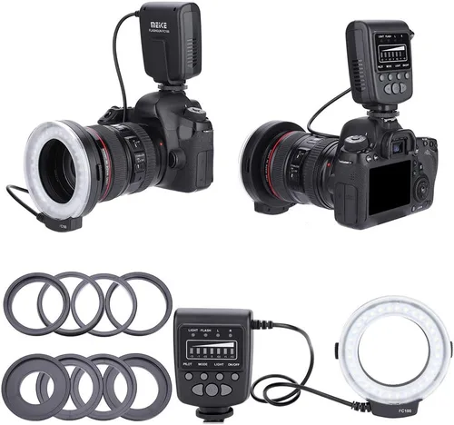 Vista 8 de Paquete de flash LED 5500k FC-100 portátil con controlador de flash flash LED universal 32 cuentas de lámpara LED Kit de luz de relleno para cámara