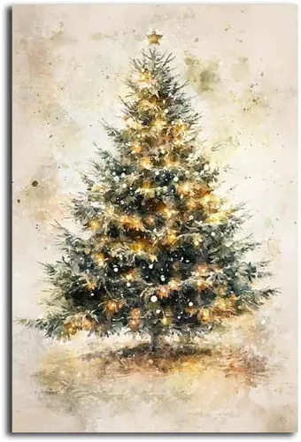 Vista 12 de MNFGMH Arte de pared de muñeco de nieve de Navidad, impresión en lienzo de vacaciones de invierno, imagen pintura de Navidad, regalo festivo
