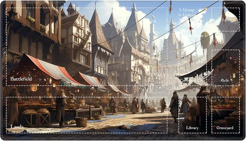 Vista 105 de Alfombra de juego con zonas para juego de cartas MTG, alfombras de juego de mesa, alfombras de juego de mesa de Magic, 61x35.5 cm, alfombra de juego