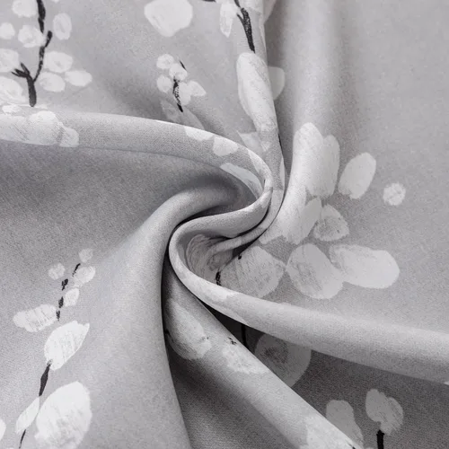 Vista 8 de FMFUNCTEX Grey Blackout Floral Curtains, Bedroom, 100X84 Inches, 1 Panel Gris Floral