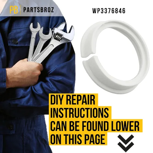 Vista 6 de PartsBroz WP3376846 - Sello de brazo de pulverización inferior, compatible con lavavajillas Whirlpool Kenmore KitchenAid Estate, reemplaza a