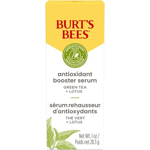 Vista 10 de Burt's Bees Suero facial de té verde, protege y mejora el tono de la piel con té verde rico en antioxidantes y loto, iluminador y reafirmante