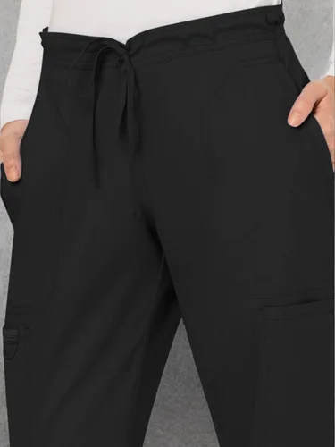 Vista 10 de Cherokee - Pantalones quirúrgicos elásticos Workwear Revolution WW120 para mujer, suaves y con cordón ajustable Negro