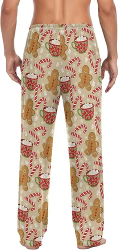 Vista 5 de Aslsiy Lizards Green - Pantalones de pijama para hombre, pantalones suaves separados para hombre, pantalones de descanso
