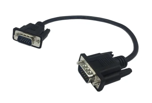 Vista 2 de CERRXIAN 1 pie VGA SVGA 15 Pin HD15 macho a macho adaptador de video Monitor Cable para PC portátil TV Porjector (mm)