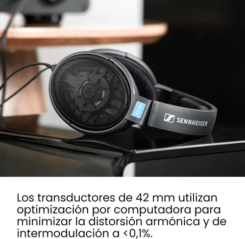 Vista 3 de Audífonos profesionales abiertos Sennheiser HD 600, Negro