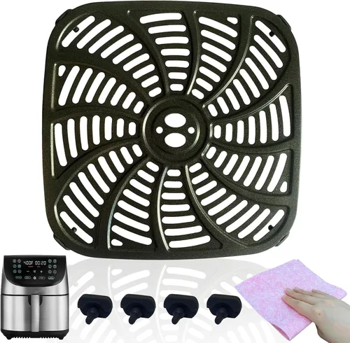 Vista 14 de Sartén para freidora de aire de 4 cuartos para freidora de aire digital Gourmia GAF414, bandeja de placa para freidora de aire mejorada, estante
