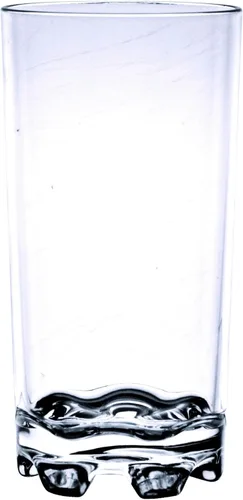 Vista 6 de TrueCraftware - Vaso clásico de policarbonato de 12 onzas con base pesada con pies, color transparente - Vaso de vidrio alto transparente Highball