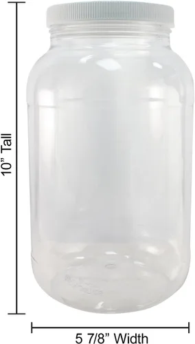 Vista 3 de Pinnacle Mercantile 1 Gallon Plastic Jars with Screw on Lined Lids 24 Pack Wide Mouth Food Storage Containers