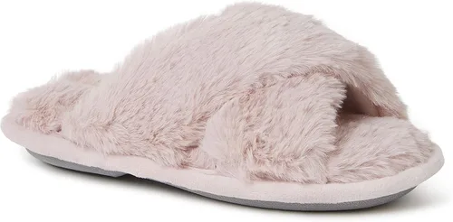 Vista 3 de Dearfoams Sandalias unisex Ava Furry Crossband Slide