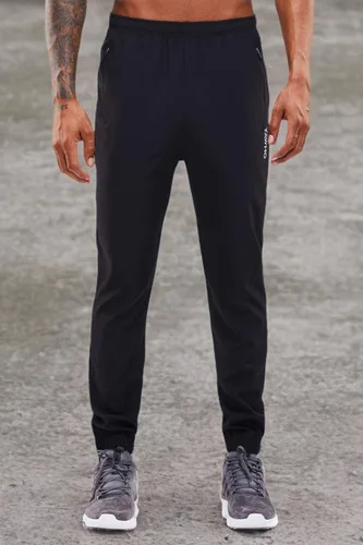 Vista 7 de Pantalones deportivos para hombre, pantalones deportivos para entrenamiento, gimnasio, correr, entrenamiento con bolsillos con cremallera