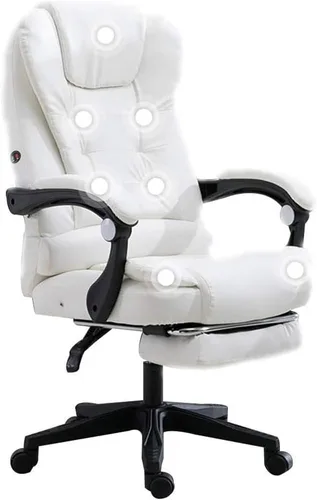 Vista 9 de Leather Desk Gaming Chair with Footrest 7-Point Massage Double seat Cushion Ergonomic High Backrest Office Computer Chairs for Workspace Conference