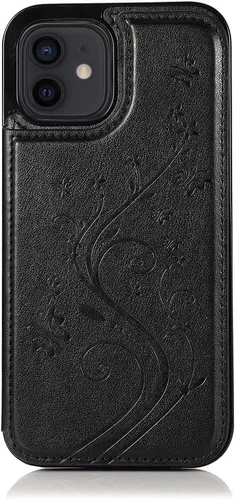 Vista 7 de Asuwish Funda compatible con iPhone 12 Pro iPhone12 6.1, protector de pantalla de vidrio templado, tarjetero y cartera, funda de cuero para iPhone
