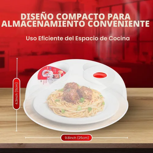 Vista 8 de Flexzion Funda pequeña de 10 pulgadas para salpicaduras de microondas, sin