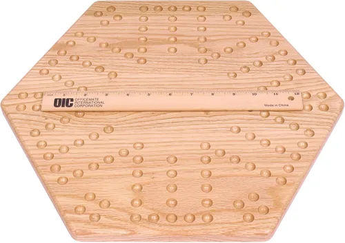 Vista 6 de Juego de mesa Aggravation (Wahoo), con tablero de madera maciza de roble, doble cara, 16" de ancho