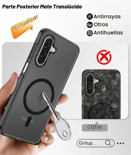 Vista 6 de Gritup for Samsung Galaxy A17 Phone Case, Fit for Magsafe, Black Negro