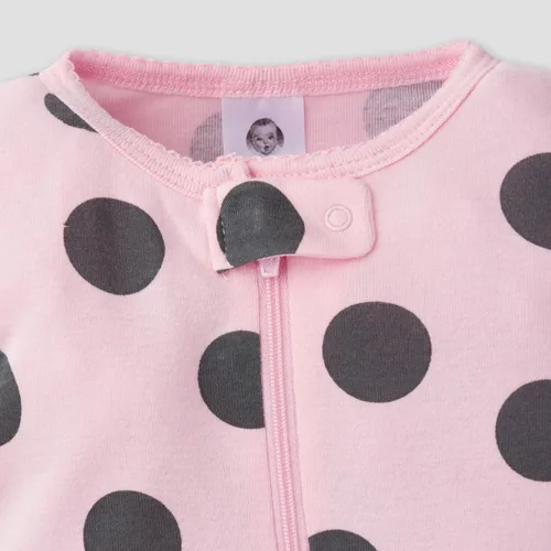 Vista 2 de Gerber Paquete de 2 pijamas de algodón con pies ajustados para bebés niñas