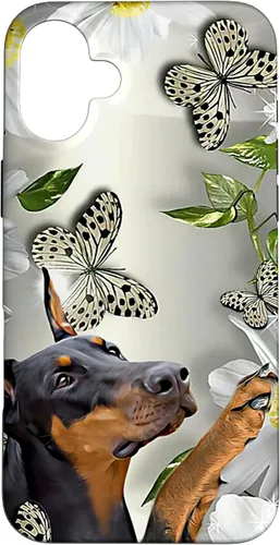 Vista 23 de Doberman Pinscher Daisy and Butterfly Case for iPhone 17