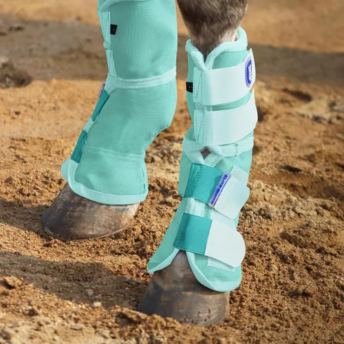 Vista 11 de Harrison Howard Botas para moscas de caballo, ajuste contorneado, protectores de piernas, botas de malla densa con ventilación cómoda y protección