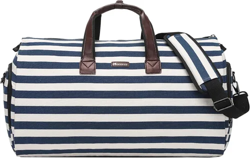 Vista 11 de Modoker - Bolsa de lona de piel sintética 2 en 1 con correa para el hombro, color azul
