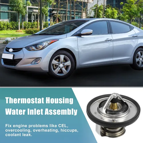 Vista 3 de X AUTOHAUX 21200-ED000 25500-2A050 Conjunto de carcasa del termostato del refrigerante del motor para Hyundai Accent Kona Elantra Veloster Tucson
