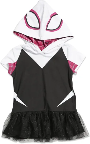 Vista 7 de Marvel Avengers Spider-Man Spider-Gwen Captain America Girls Cosplay T-Shirt and Leggings Toddler to Little Kid