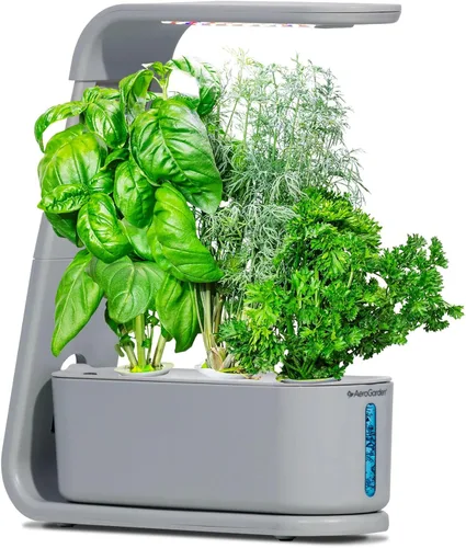 Vista 8 de AeroGarden Sprout - Jardín interior con luz LED de cultivo, color negro