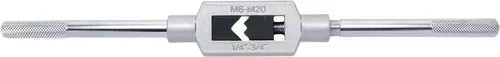Vista 6 de Bitray Llave de grifo ajustable M6-M20 Escariador Acero Ajustable Llave de mano Herramienta de mano 1/4 pulgadas-3/4 pulgadas Grifos de mano titular