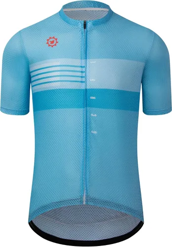 Vista 50 de GCRFL Maillot de ciclismo para hombre con 3+1 bolsillos con cremallera manga corta ciclismo ciclismo camiseta de ciclismo transpirable tela de malla