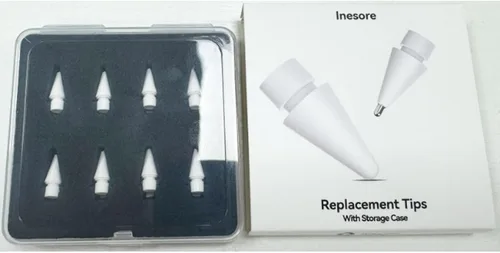 Vista 7 de Inesore Paquete de 8 accesorios de repuesto para puntas de lápiz Apple, compatible con Apple Pencil Pro/2ª generación/1ª generación/USB C, punta