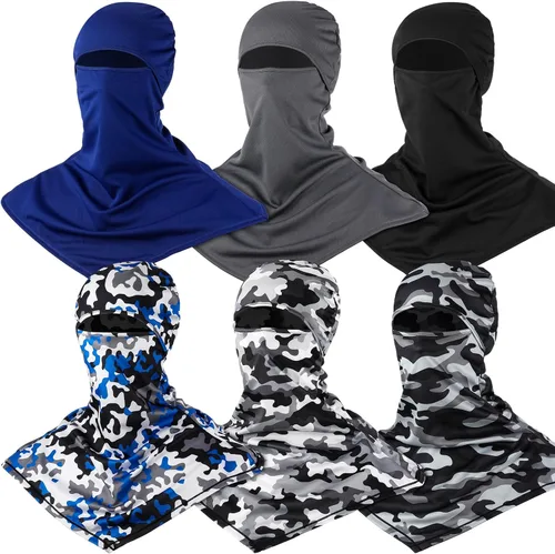 Vista 17 de Syhood 6 Pieces Balaclava Face Cover Breathable Long Neck Covers Summer Neck Protector for Men Sun Protection
