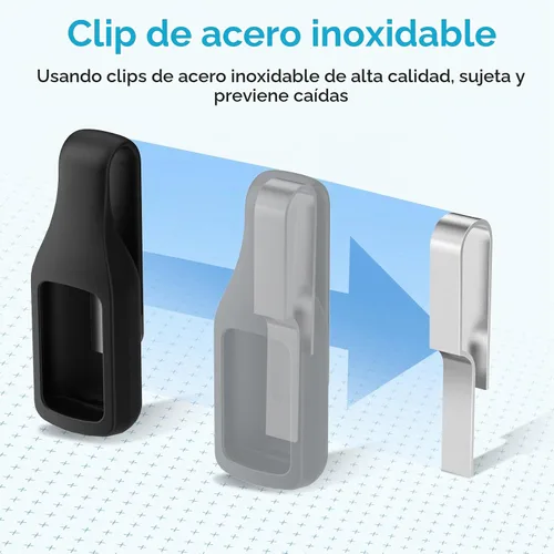 Vista 2 de lepmok Accesorio de soporte de clip para Fitbit Charge 6/5 (negro)