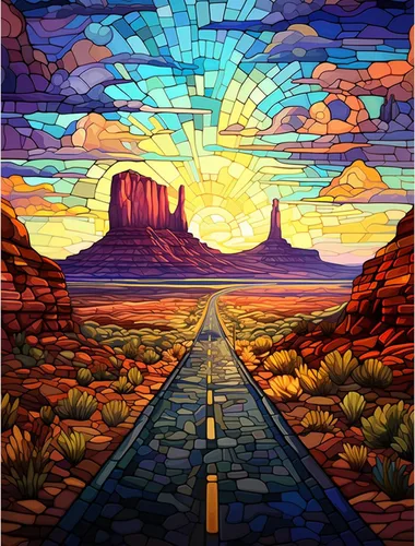 Vista 13 de Pintura de diamantes para plantas suculentas tropicales para adultos, arte de cristal de taladro completo 5D del desierto de Arizona, Estados