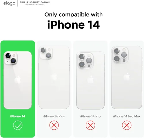 Vista 3 de elago [Paquete] Funda de silicona compatible con iPhone 14 y funda transparente compatible con AirPods Pro de 2ª