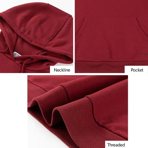 Vista 3 de BETTERCHIC Sudadera casual con capucha para mujer, forro polar cepillado suave, talla S-2XL