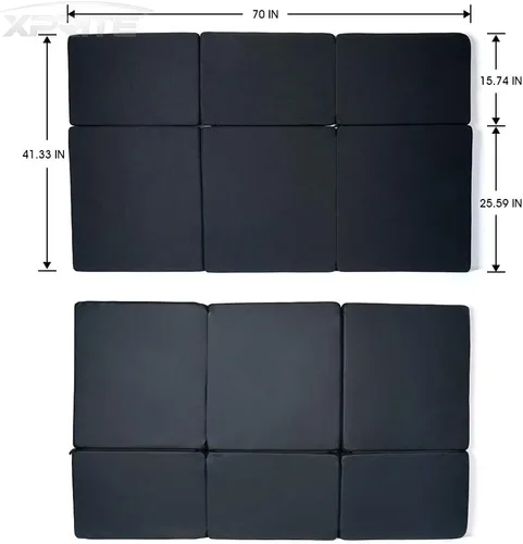 Vista 7 de Colchón Xprite 4Runner, Almohadilla de Cama de Espuma Premium de 1.7 Pulgadas de Grosor, Plataforma de Dormir Portátil Plegable Compatible