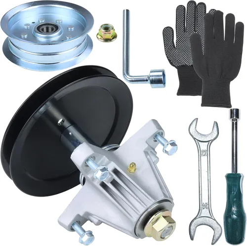 Vista 10 de 918-05078A Conjunto de husillo con polea tensora 756-05034A reemplaza a MTD 918-05078A Cub Cadet 918 05078A 918-05078 618-05078A 618 05078A para Cub