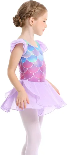 Vista 3 de MdnMd Leotardos de ballet para niñas pequeñas con falda, vestidos de baile, tutú y bailarina
