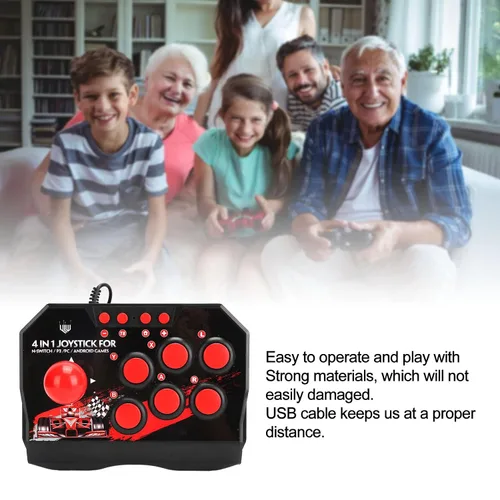 Vista 2 de Arcade FightStick Joystick,Arcade FightStick Arcade con cable Arcade Joystick Arcade Juegos Accesorios Accesorios de consola de juegos para PCPS3