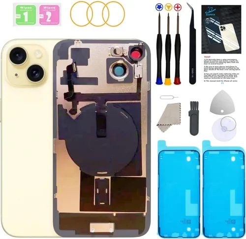 Vista 26 de Reemplazo de cristal trasero para iPhone 15Pro Max con herramientas Repir Big Hole OEM Rear Cover Glass Pre-Installed Internal Parts Easier