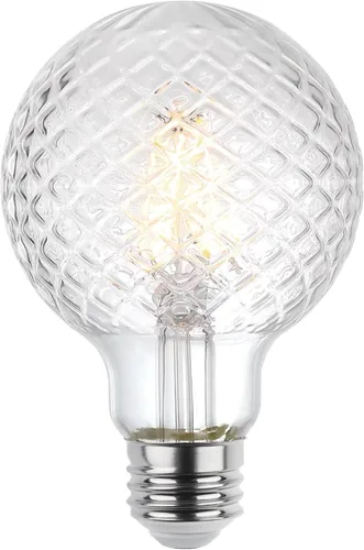Vista 2 de Westinghouse 5268020 - foco LED regulable de 5,5 W (equivalente a 40 W), vidrio cortado G25, filamento transparente, 6 unidades, base mediana