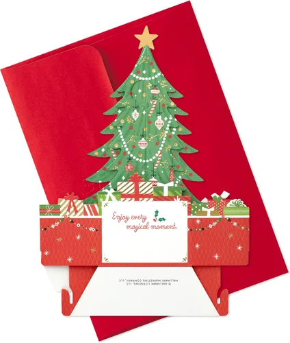 Vista 6 de Hallmark Paper Wonder - Tarjeta desplegable de Navidad con sobre (árbol de Navidad)